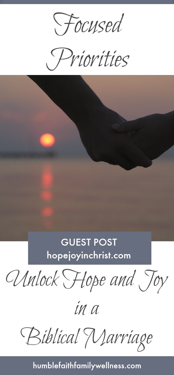 Tiffany Montgomery from Hope & Joy In Christ is guest posting on the site to share her experience of marriage and the importance of having focused priorities. She is also launching a new course to help with biblical marriage. Don't miss out on your chance to win it for free! #BiblicalMarriage #GuesPost