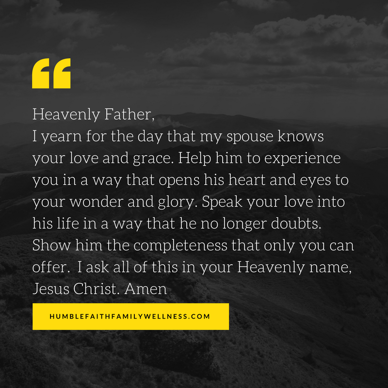 Encouraging your spouse's relationship with God. Prayer for your spouse. #ChristianMarriage