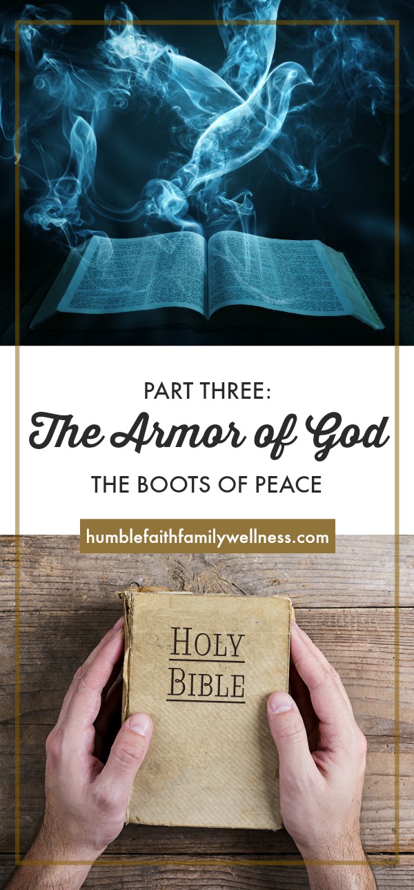 Part three of the Armor of God series - the Boots of Peace. Find out how we can both be 'at the ready' and have peace at the same time. #ArmorofGod #BootsofPeace #Ephesians #ChristianLiving #SelfReflection