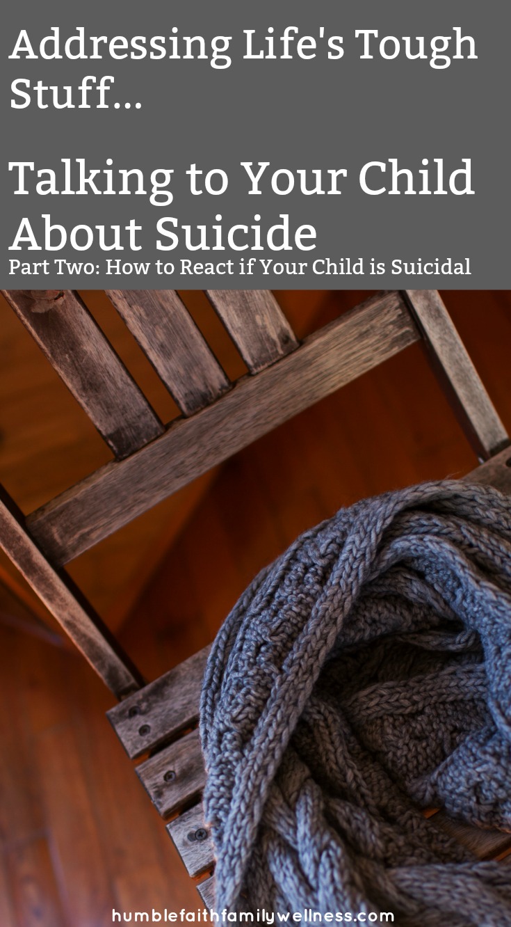 For parent's whose child is suicidal, it is scary and overwhelming. Often they don't know what to do. Learn how to handle this situation from a mental health therapist. #Suicidal #SuicidePrevention #ParentEducation #ToughStuffTopics